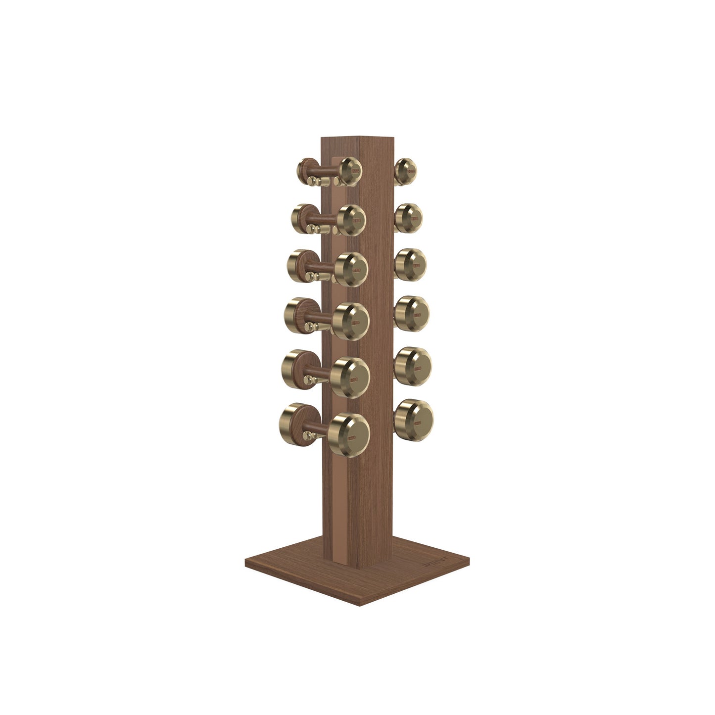 PENT. COLMIA Set - In Gold - Dumbbells on a Vertical Wooden Stand
