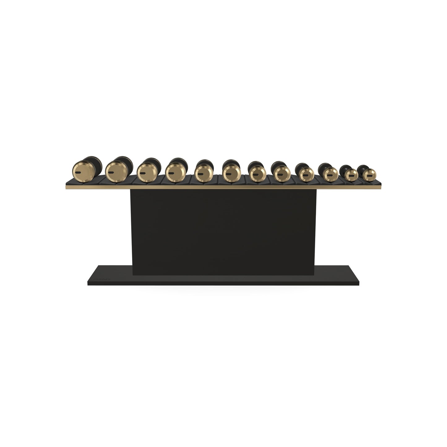PENT. COLMIA Set - In Gold  - Dumbbells on a Horizontal Wooden Stand