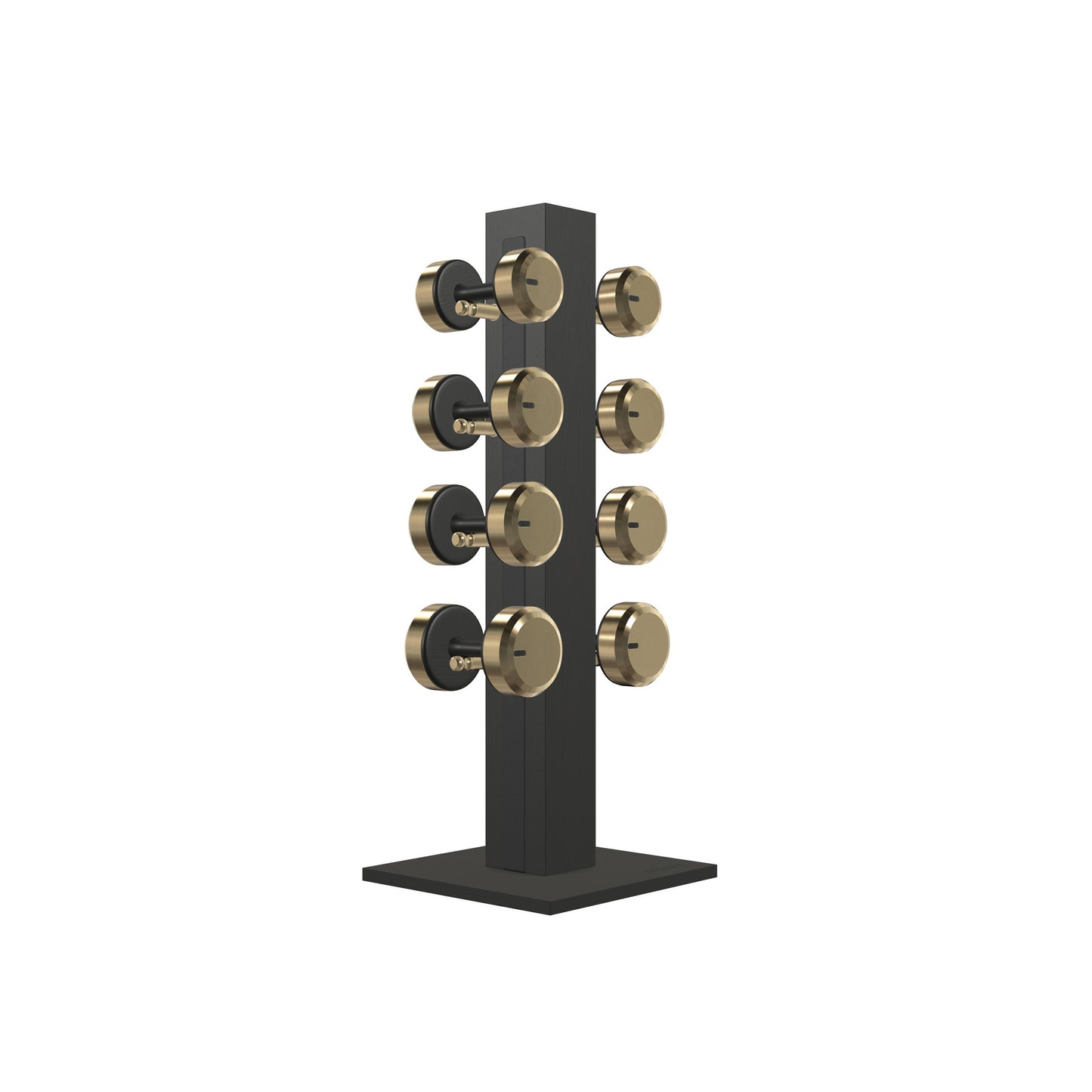 PENT. COLMIA Set - In Gold - Dumbbells on a Vertical Wooden Stand