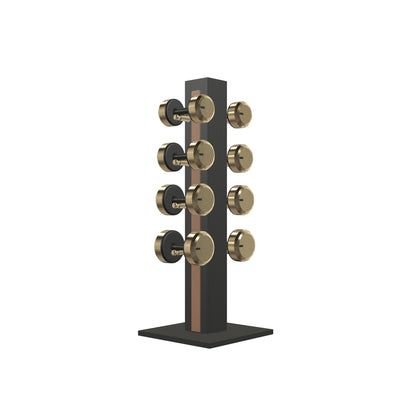 PENT. COLMIA Set - In Gold - Dumbbells on a Vertical Wooden Stand