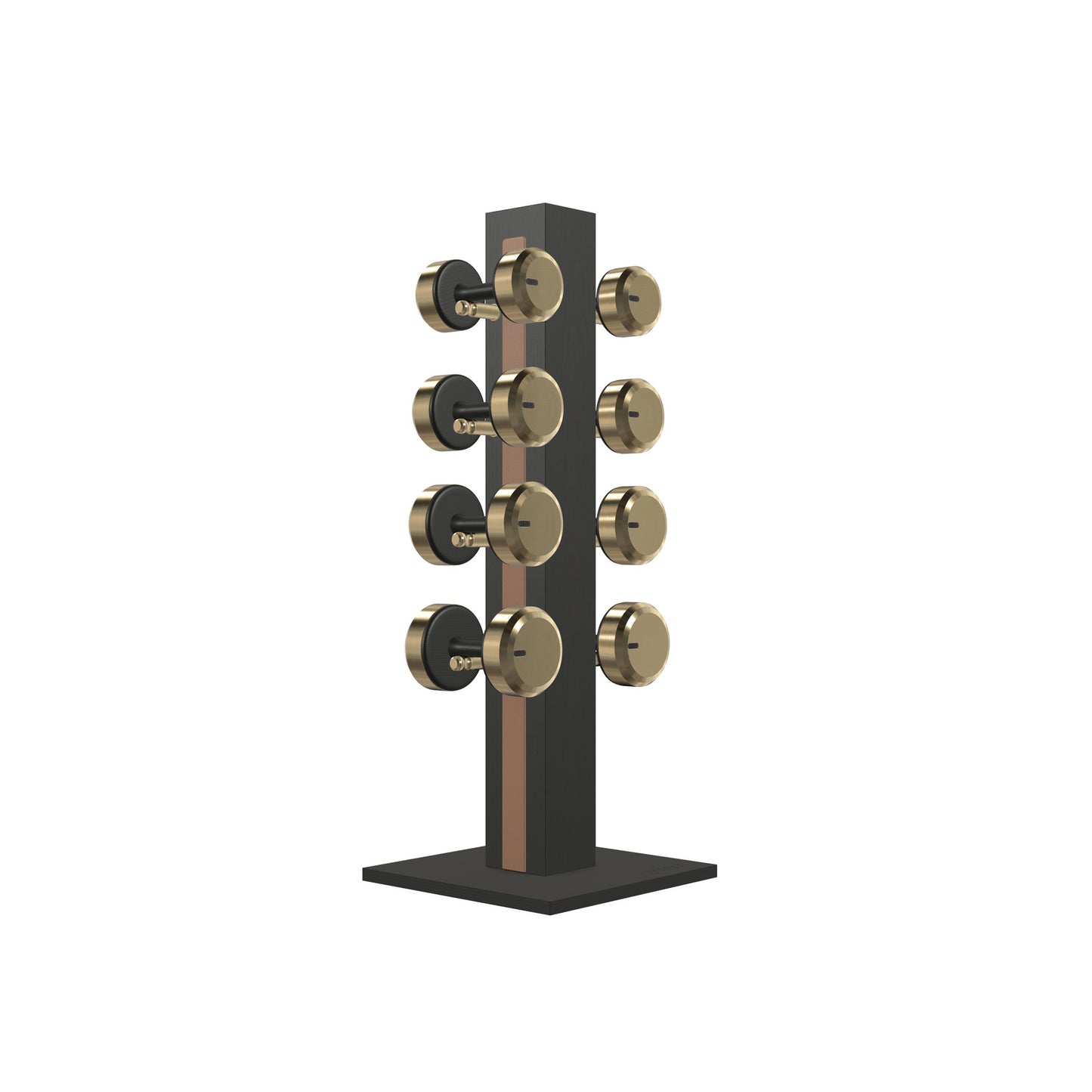 PENT. COLMIA Set - In Gold - Dumbbells on a Vertical Wooden Stand