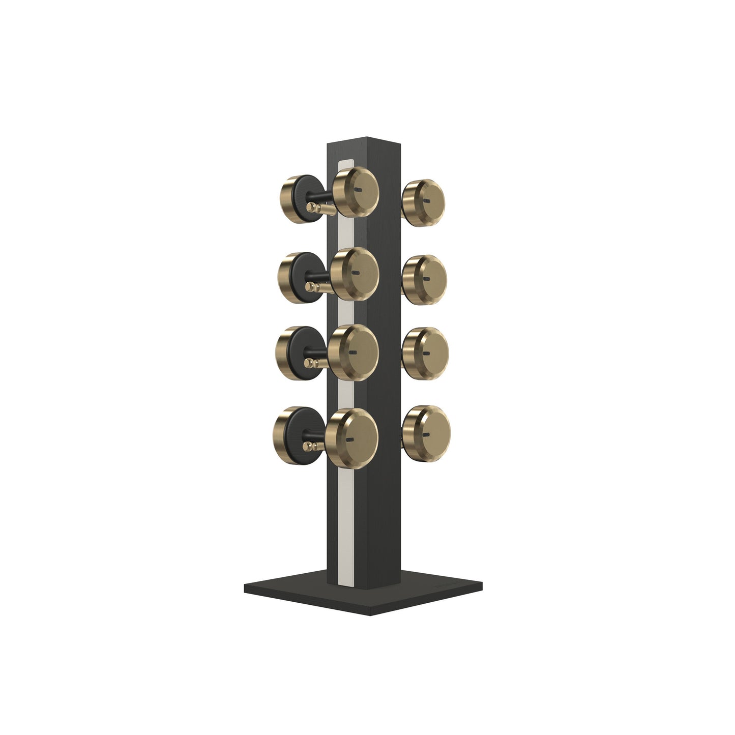 PENT. COLMIA Set - In Gold - Dumbbells on a Vertical Wooden Stand