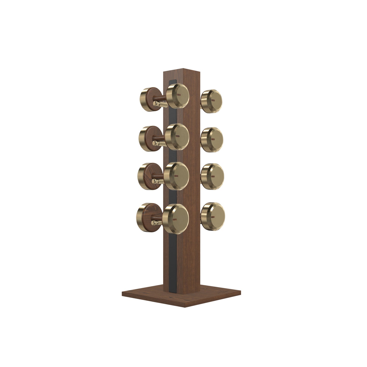 PENT. COLMIA Set - In Gold - Dumbbells on a Vertical Wooden Stand