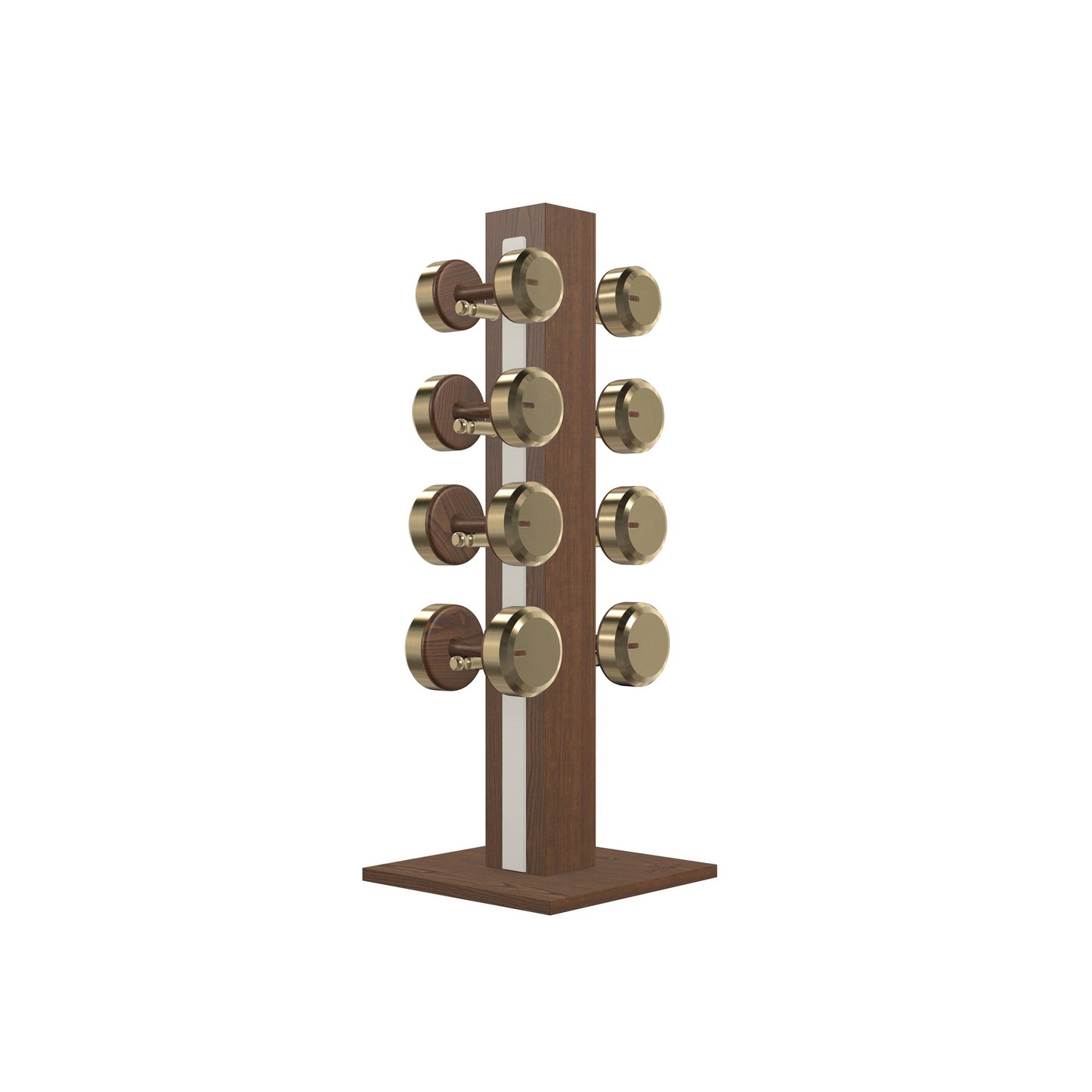 PENT. COLMIA Set - In Gold - Dumbbells on a Vertical Wooden Stand