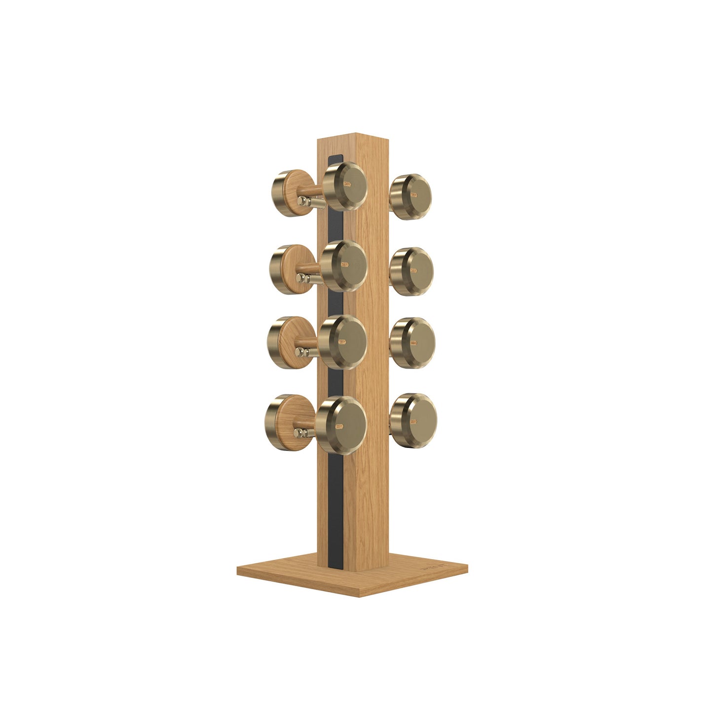 PENT. COLMIA Set - In Gold - Dumbbells on a Vertical Wooden Stand