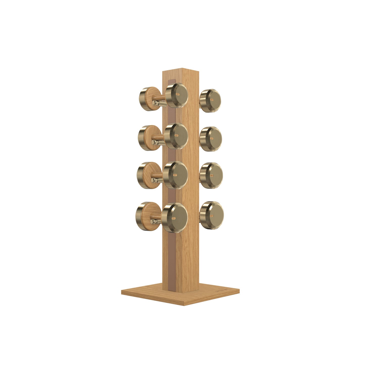 PENT. COLMIA Set - In Gold - Dumbbells on a Vertical Wooden Stand