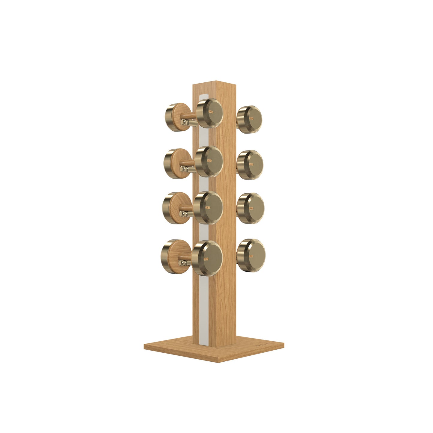 PENT. COLMIA Set - In Gold - Dumbbells on a Vertical Wooden Stand