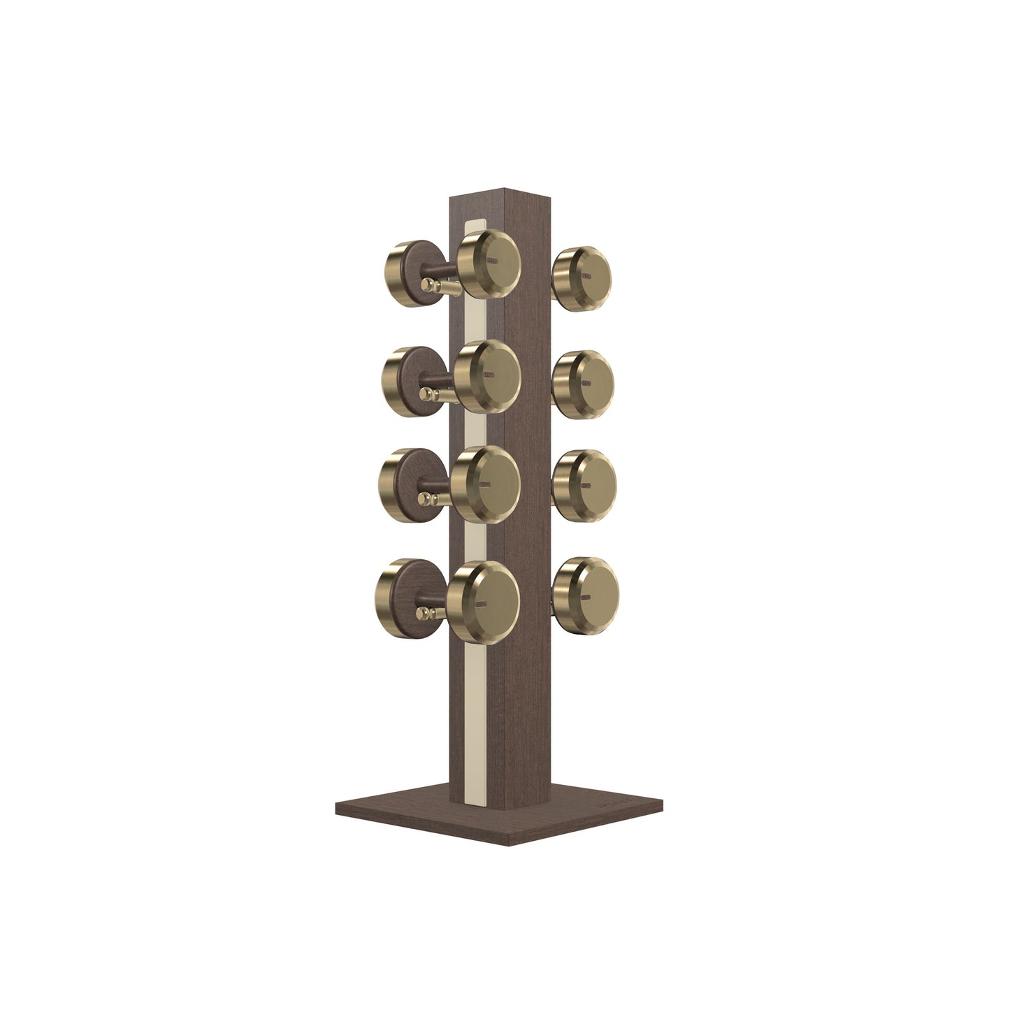 PENT. COLMIA Set - In Gold - Dumbbells on a Vertical Wooden Stand