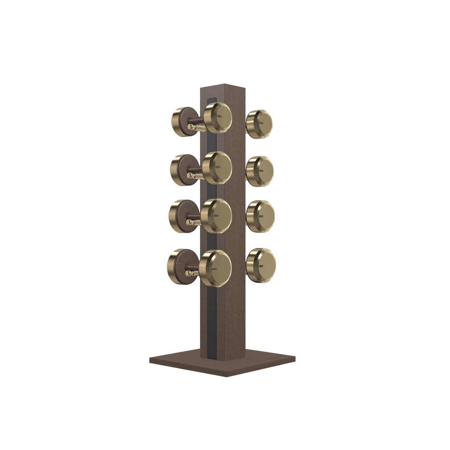 PENT. COLMIA Set - In Gold - Dumbbells on a Vertical Wooden Stand
