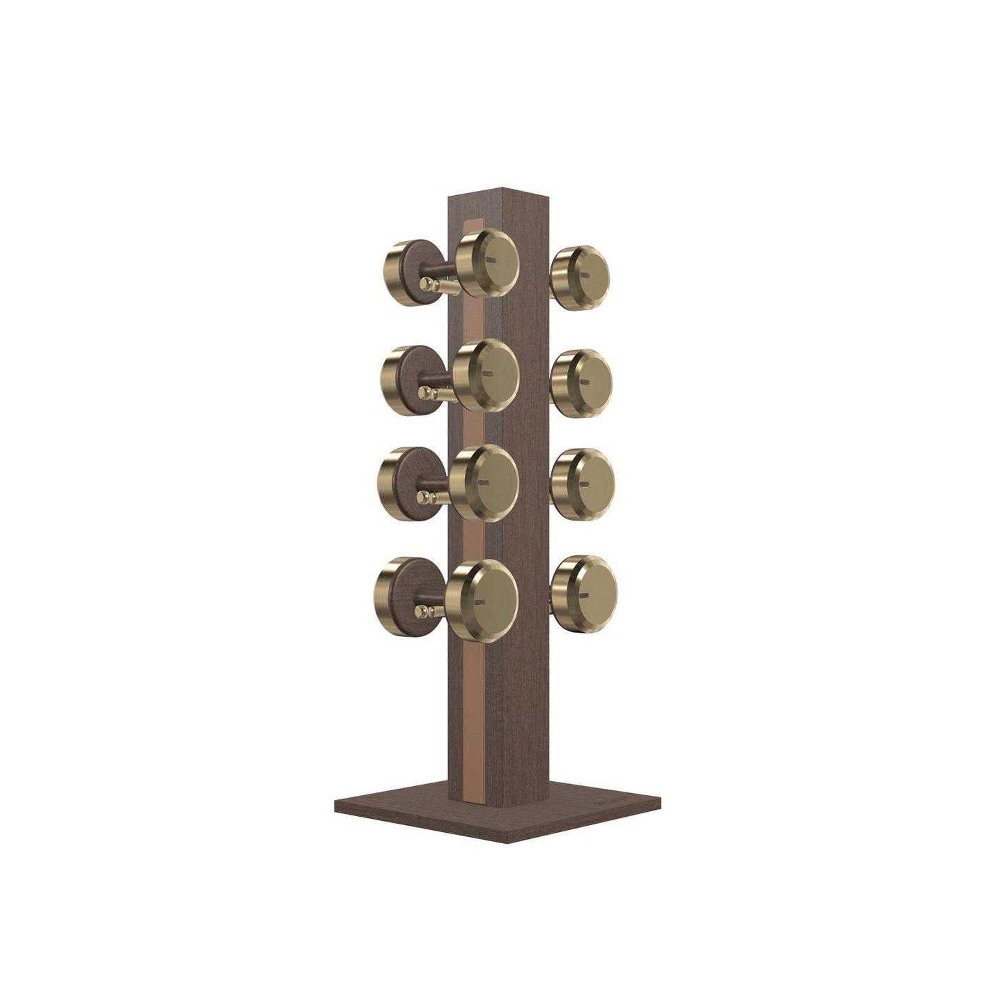 PENT. COLMIA Set - In Gold - Dumbbells on a Vertical Wooden Stand