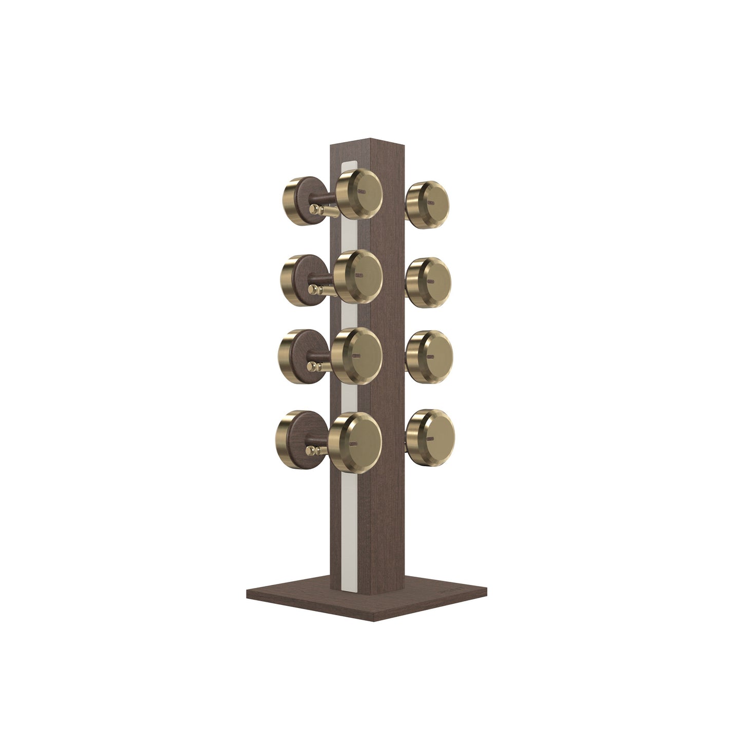 PENT. COLMIA Set - In Gold - Dumbbells on a Vertical Wooden Stand