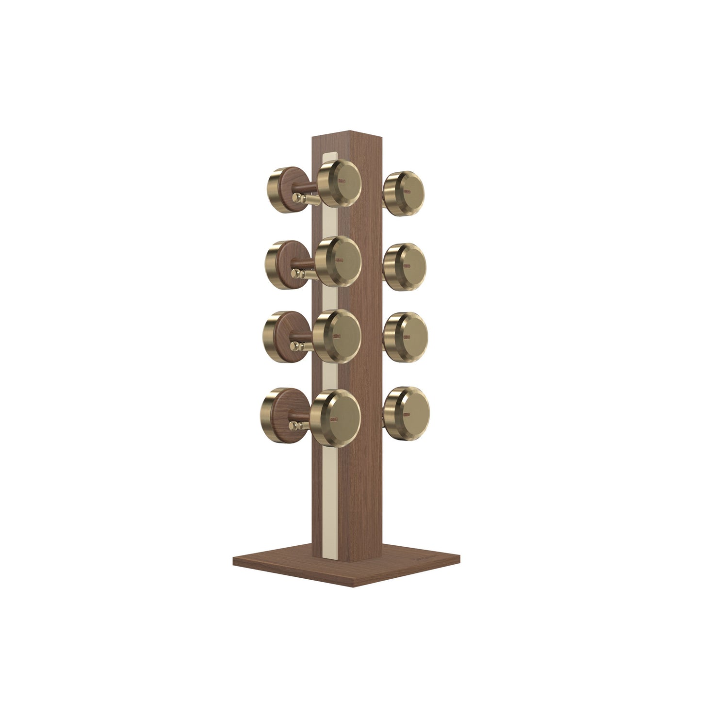 PENT. COLMIA Set - In Gold - Dumbbells on a Vertical Wooden Stand