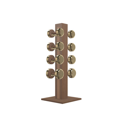 PENT. COLMIA Set - In Gold - Dumbbells on a Vertical Wooden Stand