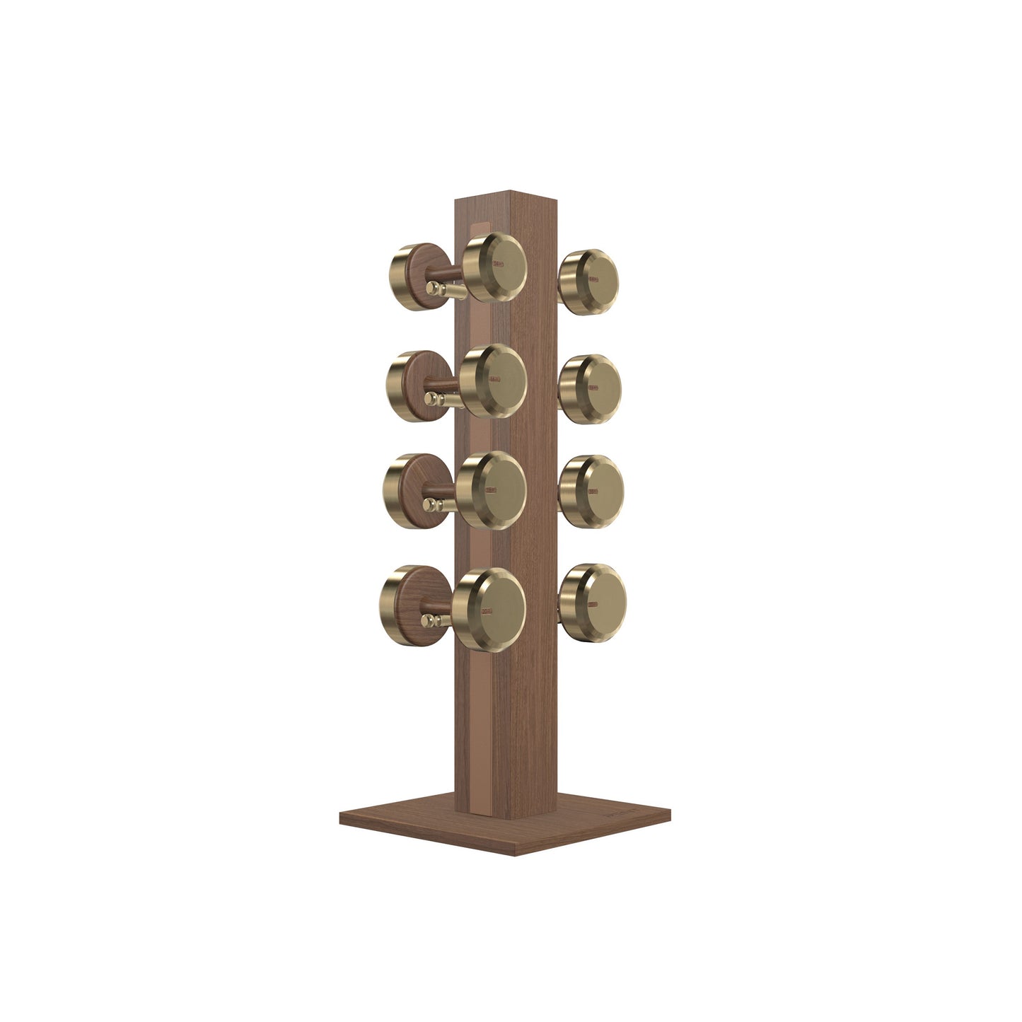 PENT. COLMIA Set - In Gold - Dumbbells on a Vertical Wooden Stand