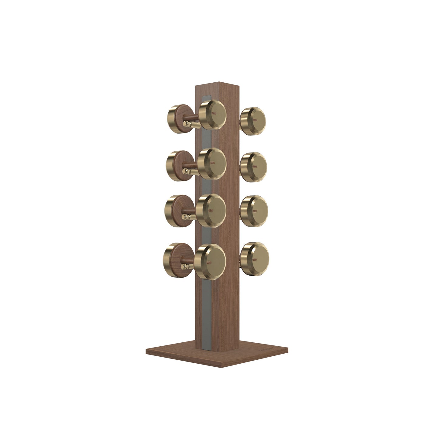 PENT. COLMIA Set - In Gold - Dumbbells on a Vertical Wooden Stand