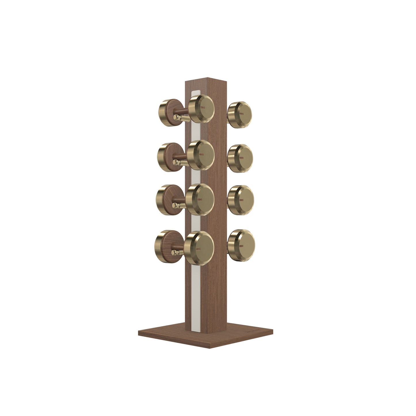 PENT. COLMIA Set - In Gold - Dumbbells on a Vertical Wooden Stand