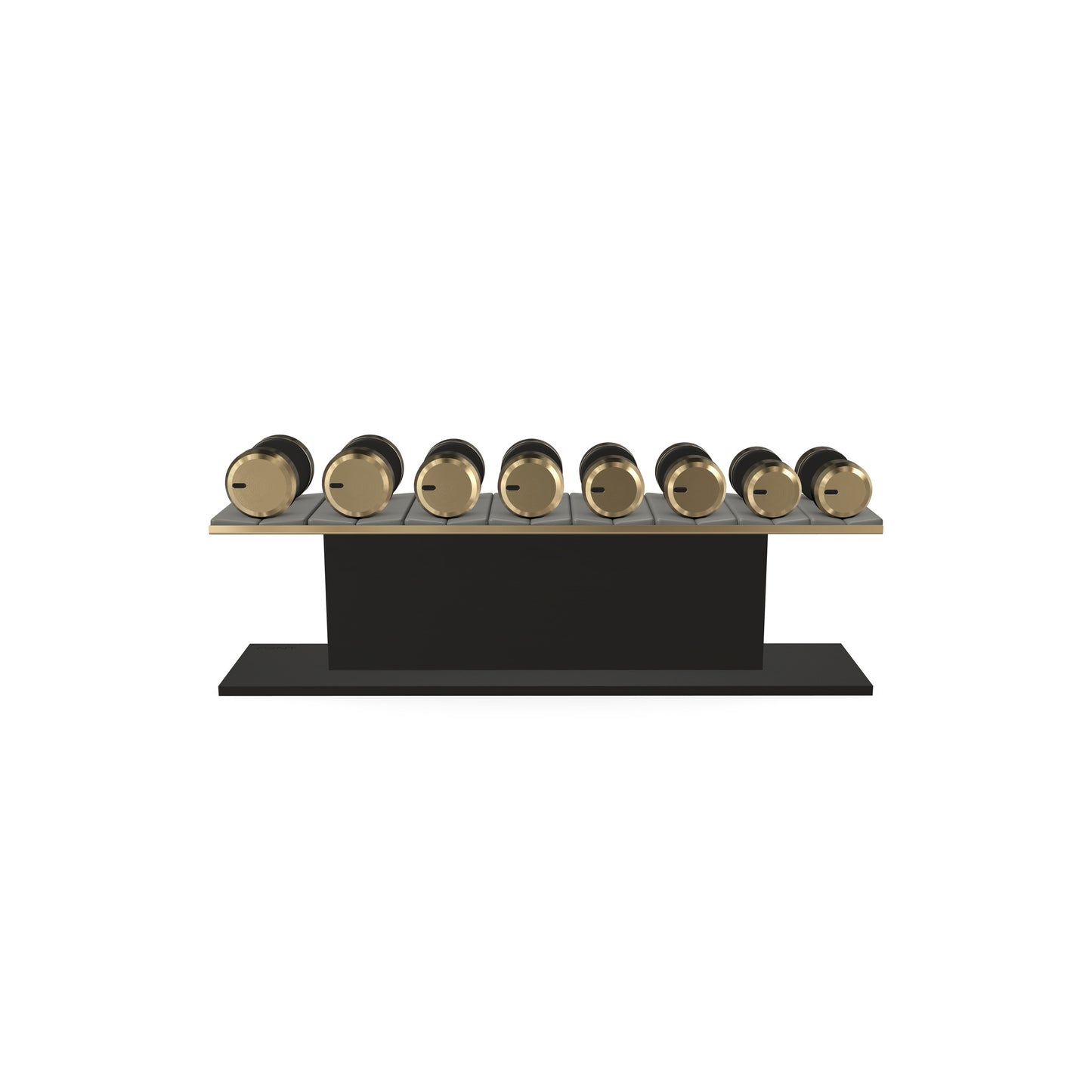 PENT. COLMIA Set - In Gold  - Dumbbells on a Horizontal Wooden Stand