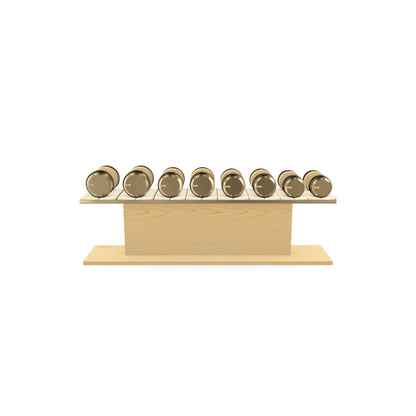 PENT. COLMIA Set - In Gold  - Dumbbells on a Horizontal Wooden Stand
