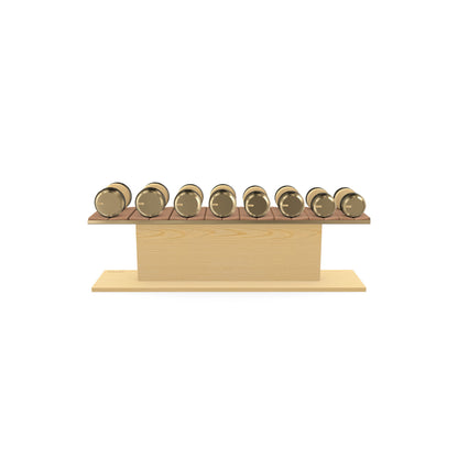 PENT. COLMIA Set - In Gold  - Dumbbells on a Horizontal Wooden Stand