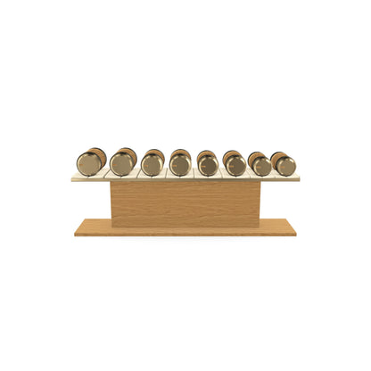 PENT. COLMIA Set - In Gold  - Dumbbells on a Horizontal Wooden Stand