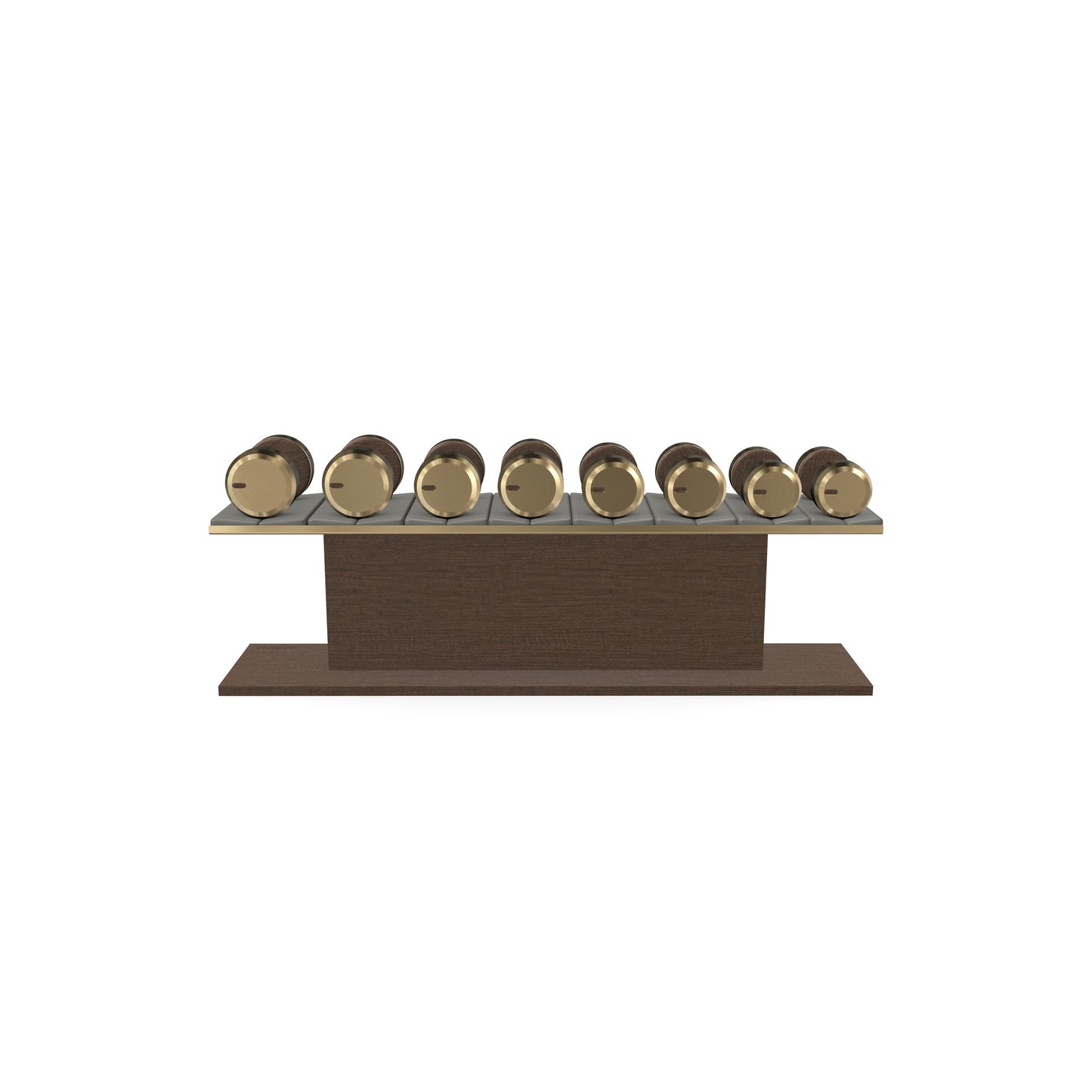 PENT. COLMIA Set - In Gold  - Dumbbells on a Horizontal Wooden Stand