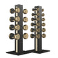 PENT. COLMIA Set - In Gold - Dumbbells on a Vertical Wooden Stand