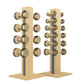 PENT. COLMIA Set - In Gold - Dumbbells on a Vertical Wooden Stand