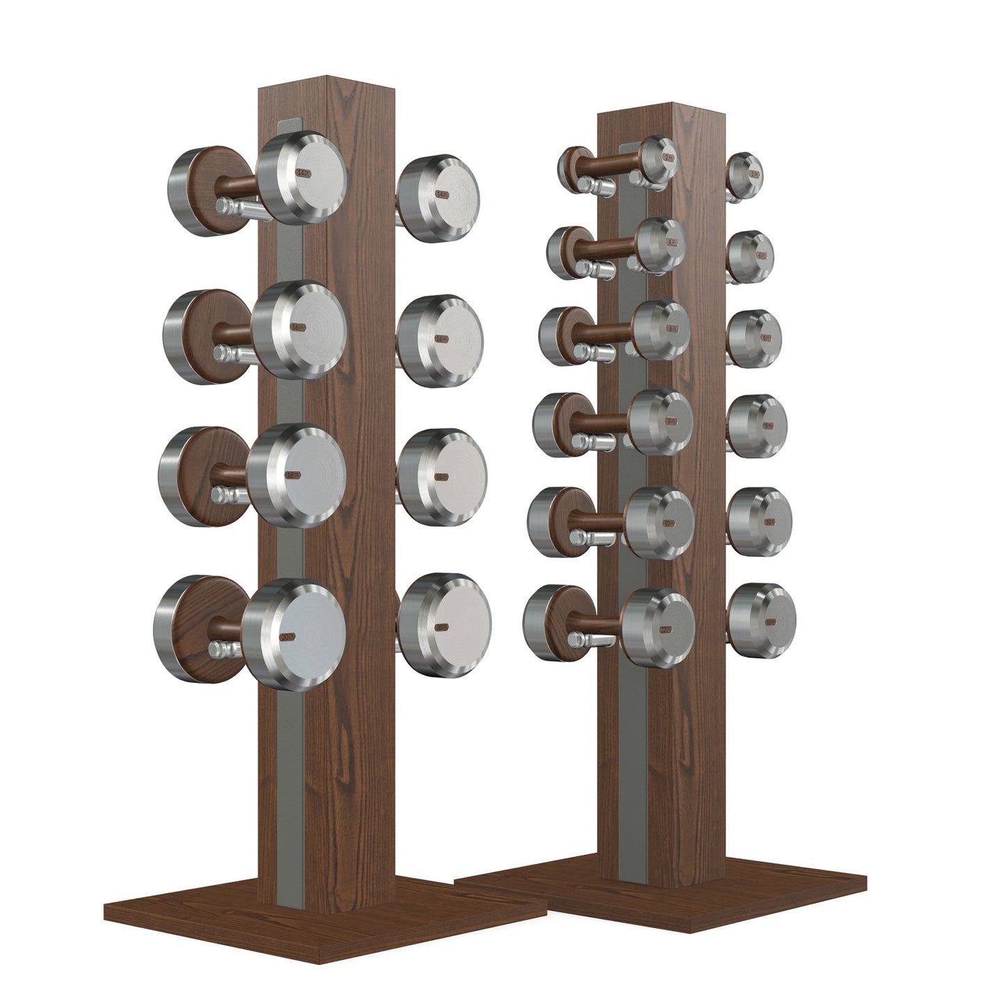 PENT. COLMIA Set - Dumbbells on a Vertical Wooden Stand