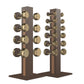PENT. COLMIA Set - In Gold - Dumbbells on a Vertical Wooden Stand