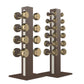 PENT. COLMIA Set - In Gold - Dumbbells on a Vertical Wooden Stand
