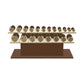 PENT. COLMIA Set - In Gold  - Dumbbells on a Horizontal Wooden Stand