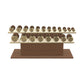 PENT. COLMIA Set - In Gold  - Dumbbells on a Horizontal Wooden Stand