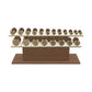 PENT. COLMIA Set - In Gold  - Dumbbells on a Horizontal Wooden Stand