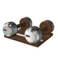COLMIA - Luxury Dumbbells with Solid Wood Stand