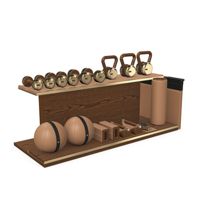 PENT. ANA - In Gold - Luxury Fitness Equipment on Wooden Stand