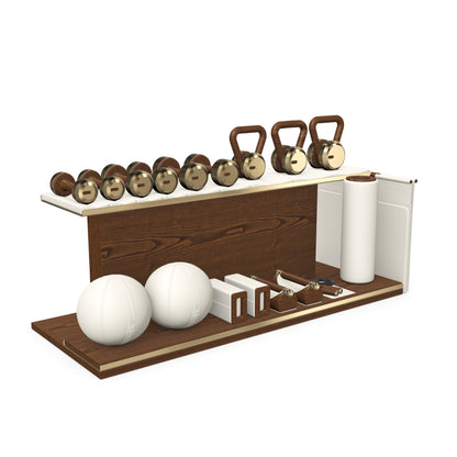 PENT. ANA - In Gold - Luxury Fitness Equipment on Wooden Stand