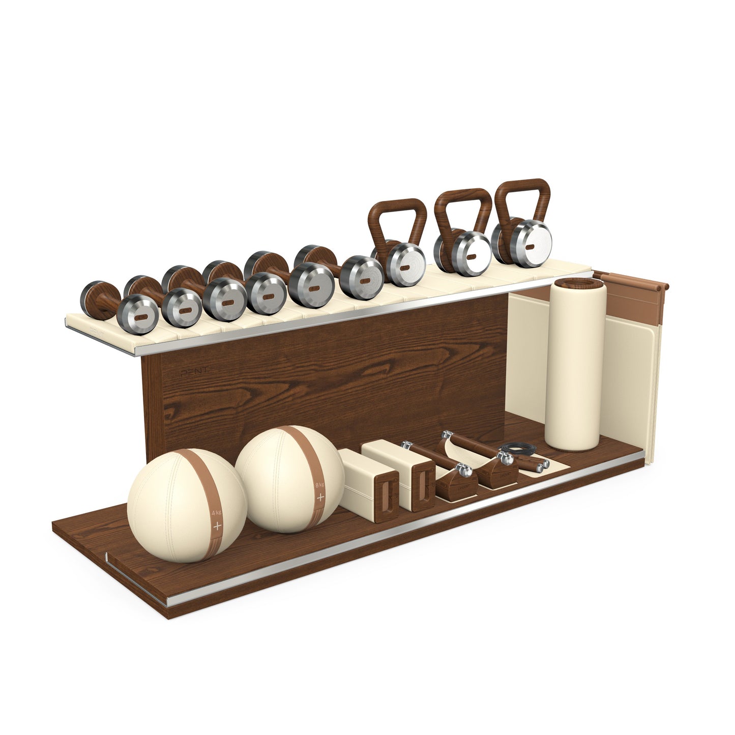 PENT. ANA - Luxury Fitness Equipment on Wooden Stand