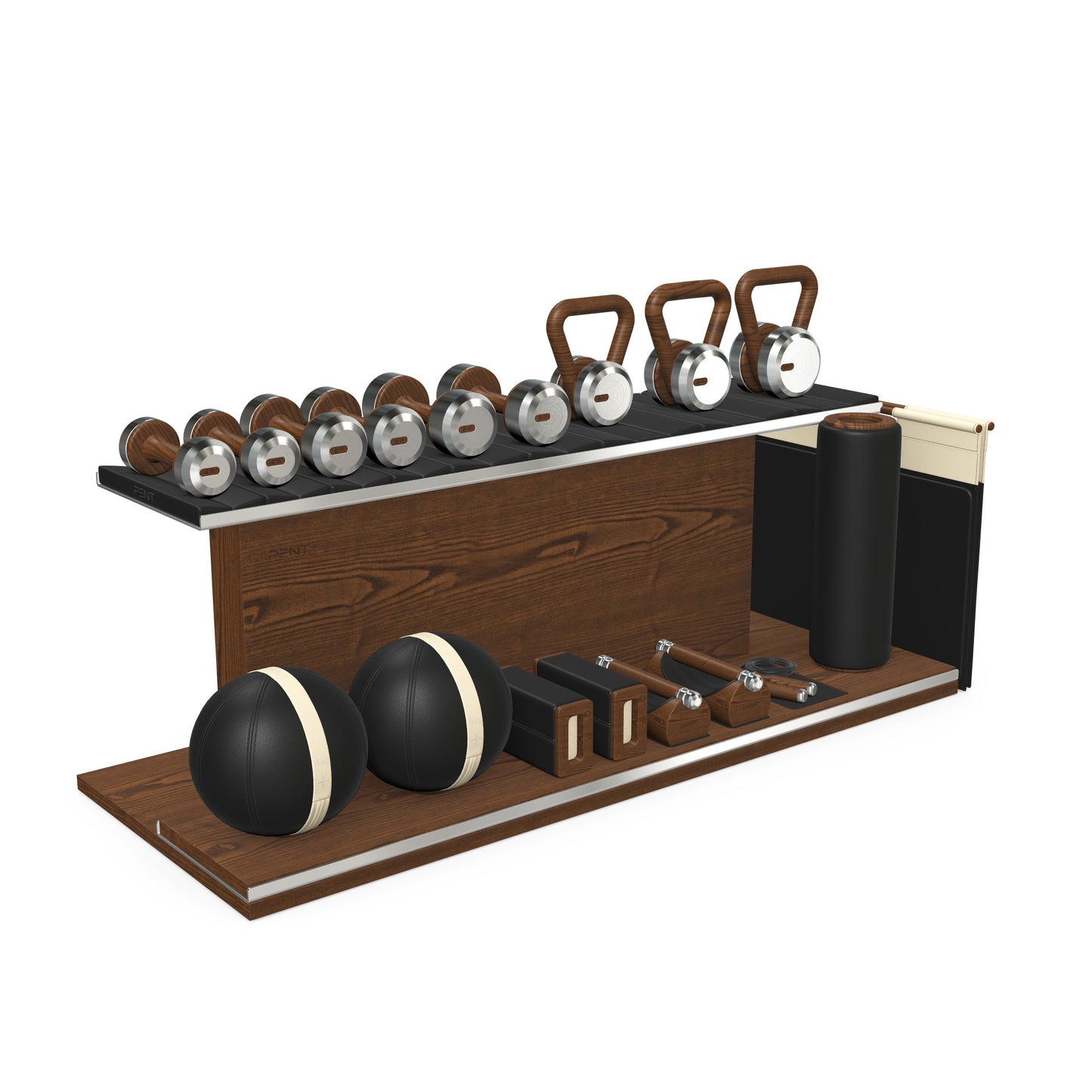 PENT. ANA - Luxury Fitness Equipment on Wooden Stand