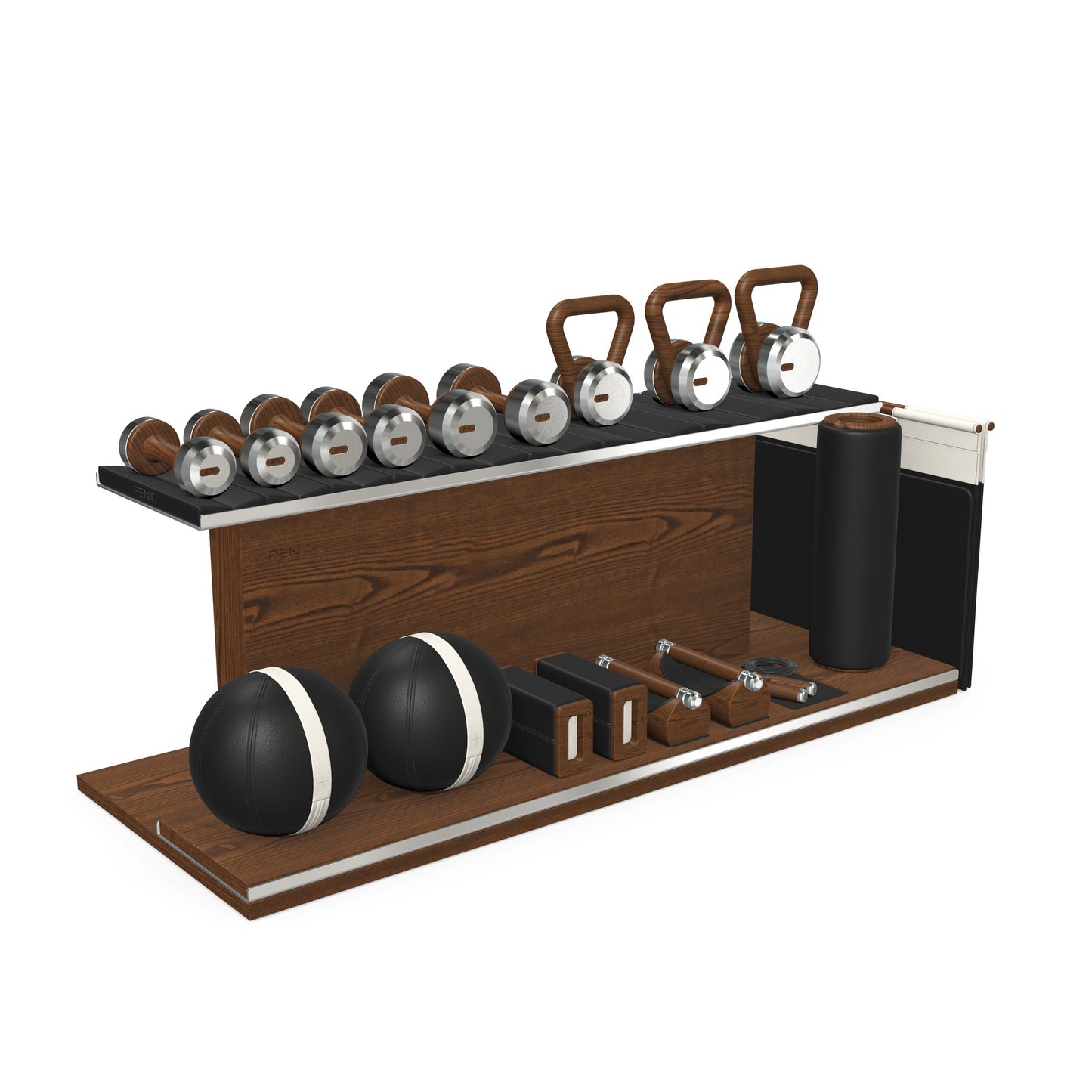 PENT. ANA - Luxury Fitness Equipment on Wooden Stand