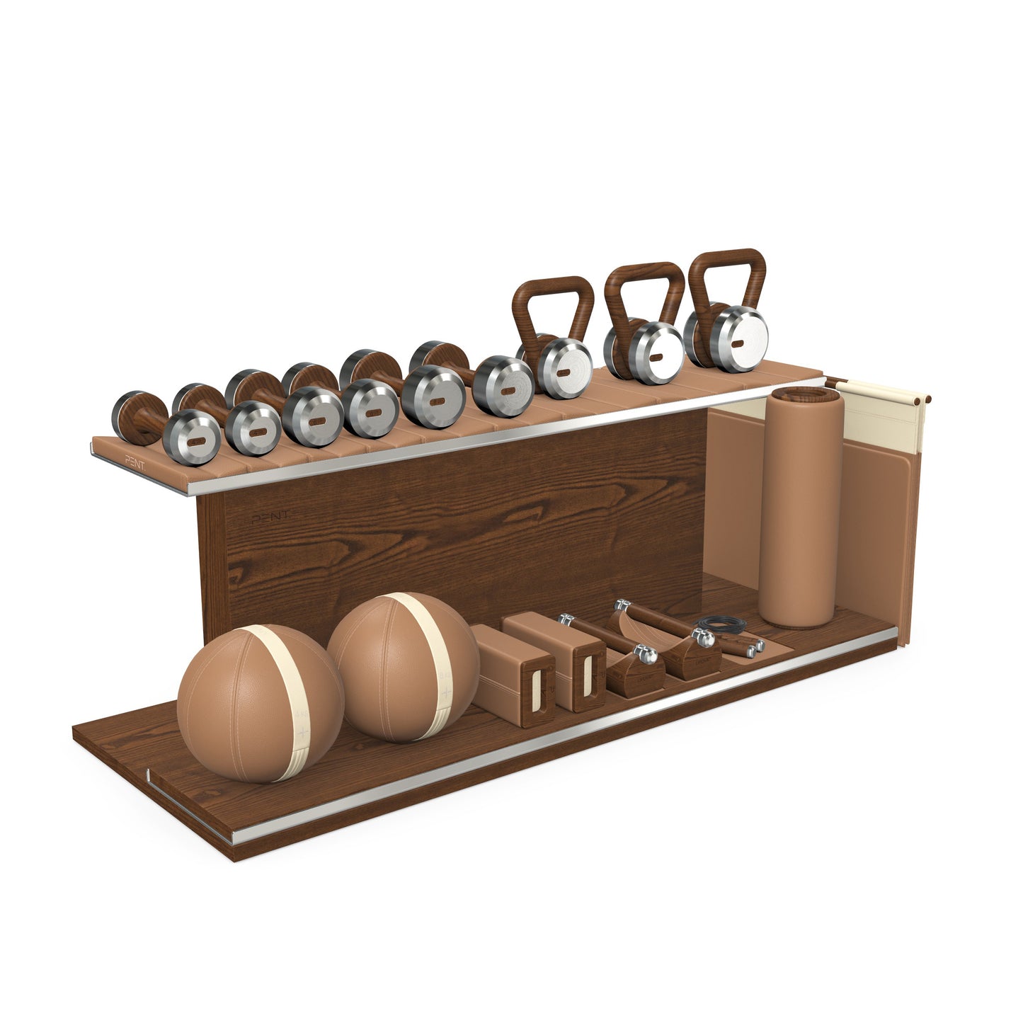 PENT. ANA - Luxury Fitness Equipment on Wooden Stand