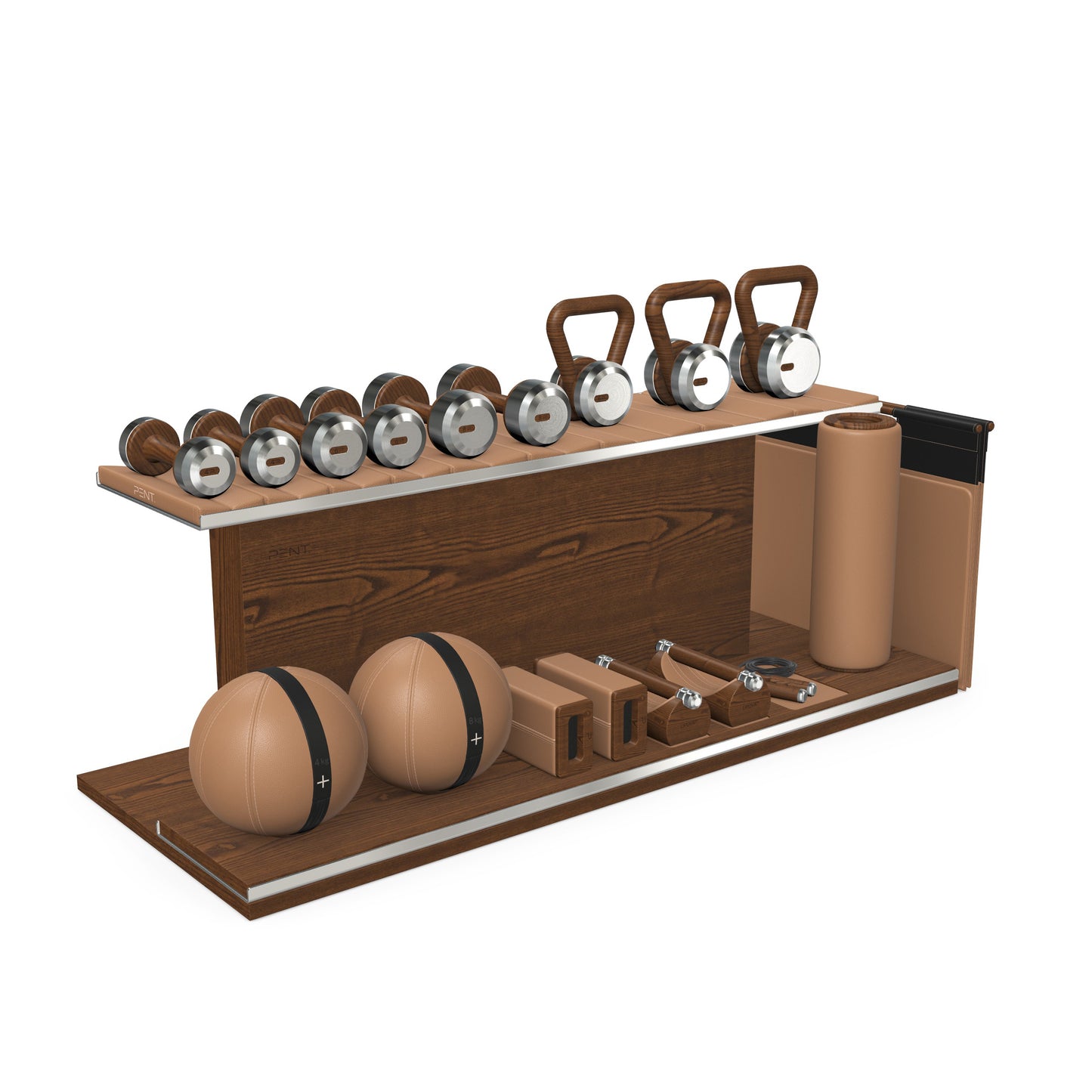 PENT. ANA - Luxury Fitness Equipment on Wooden Stand