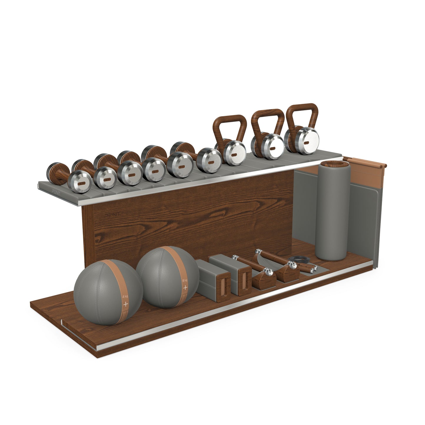PENT. ANA - Luxury Fitness Equipment on Wooden Stand