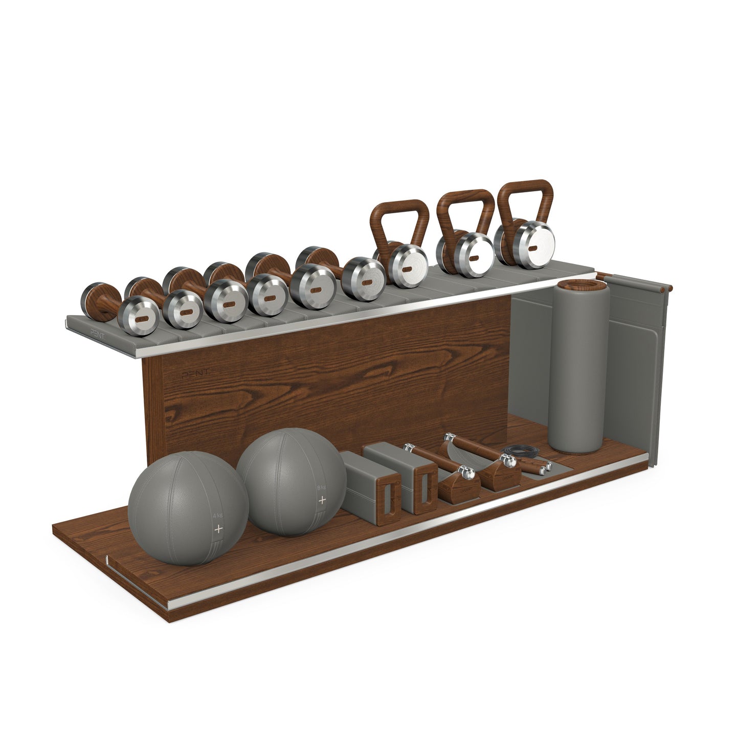 PENT. ANA - Luxury Fitness Equipment on Wooden Stand