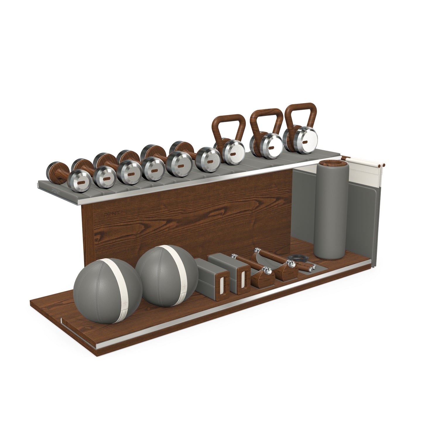 PENT. ANA - Luxury Fitness Equipment on Wooden Stand