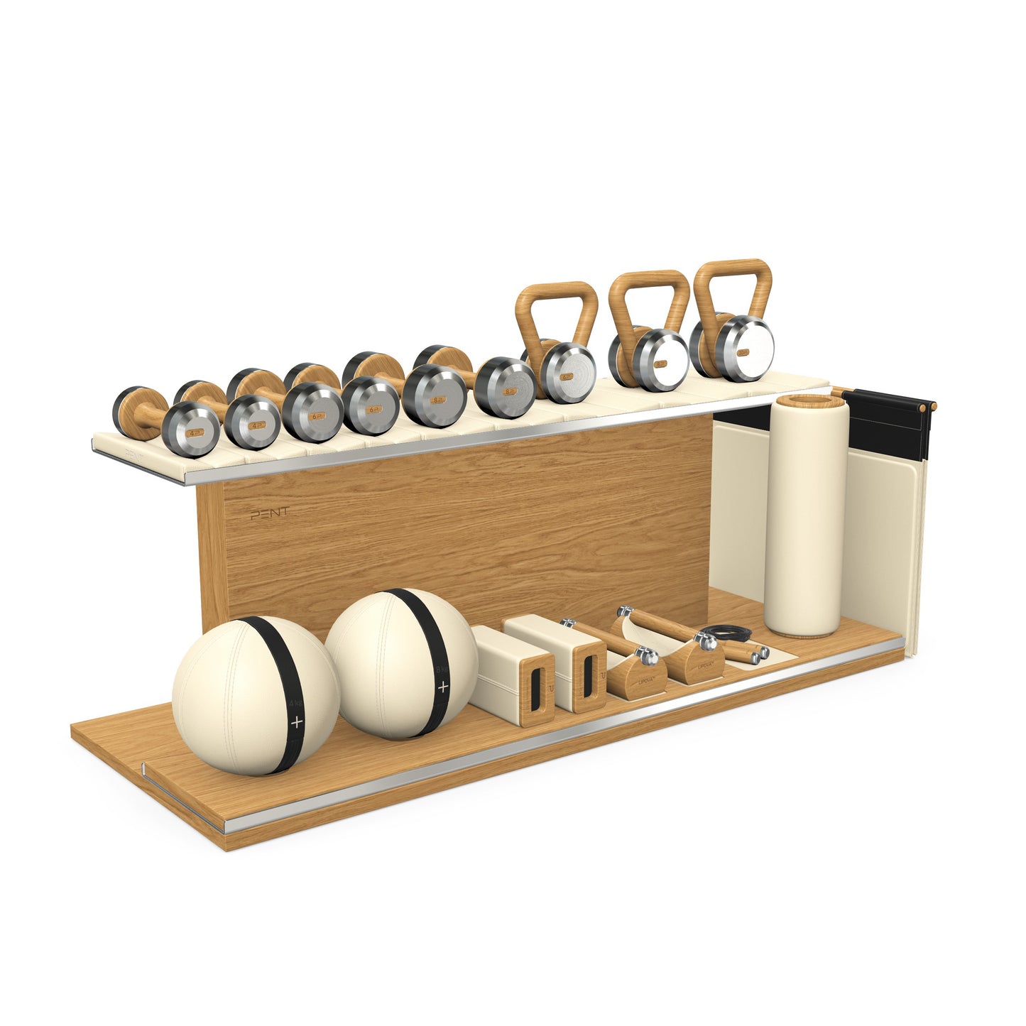 PENT. ANA - Luxury Fitness Equipment on Wooden Stand