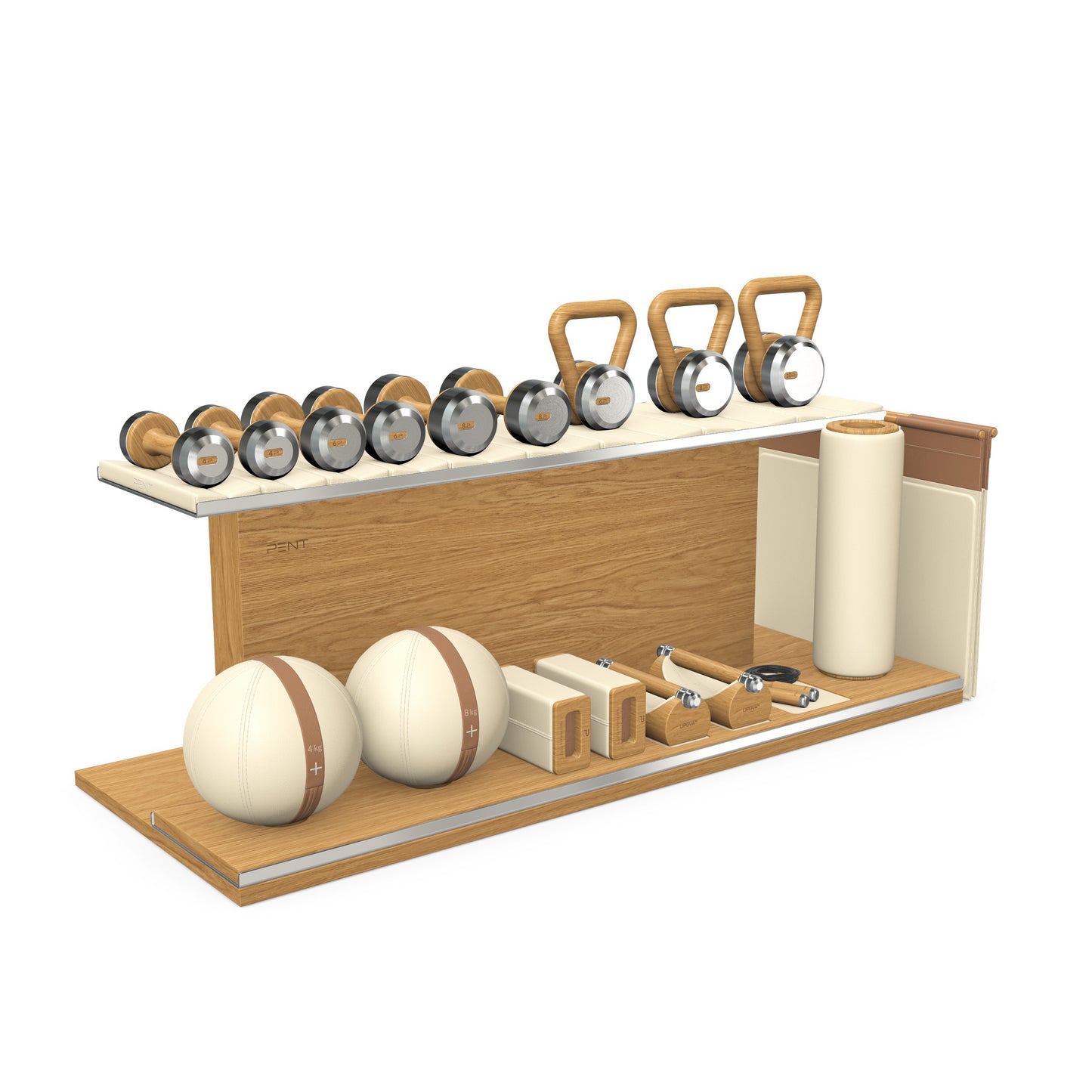 PENT. ANA - Luxury Fitness Equipment on Wooden Stand