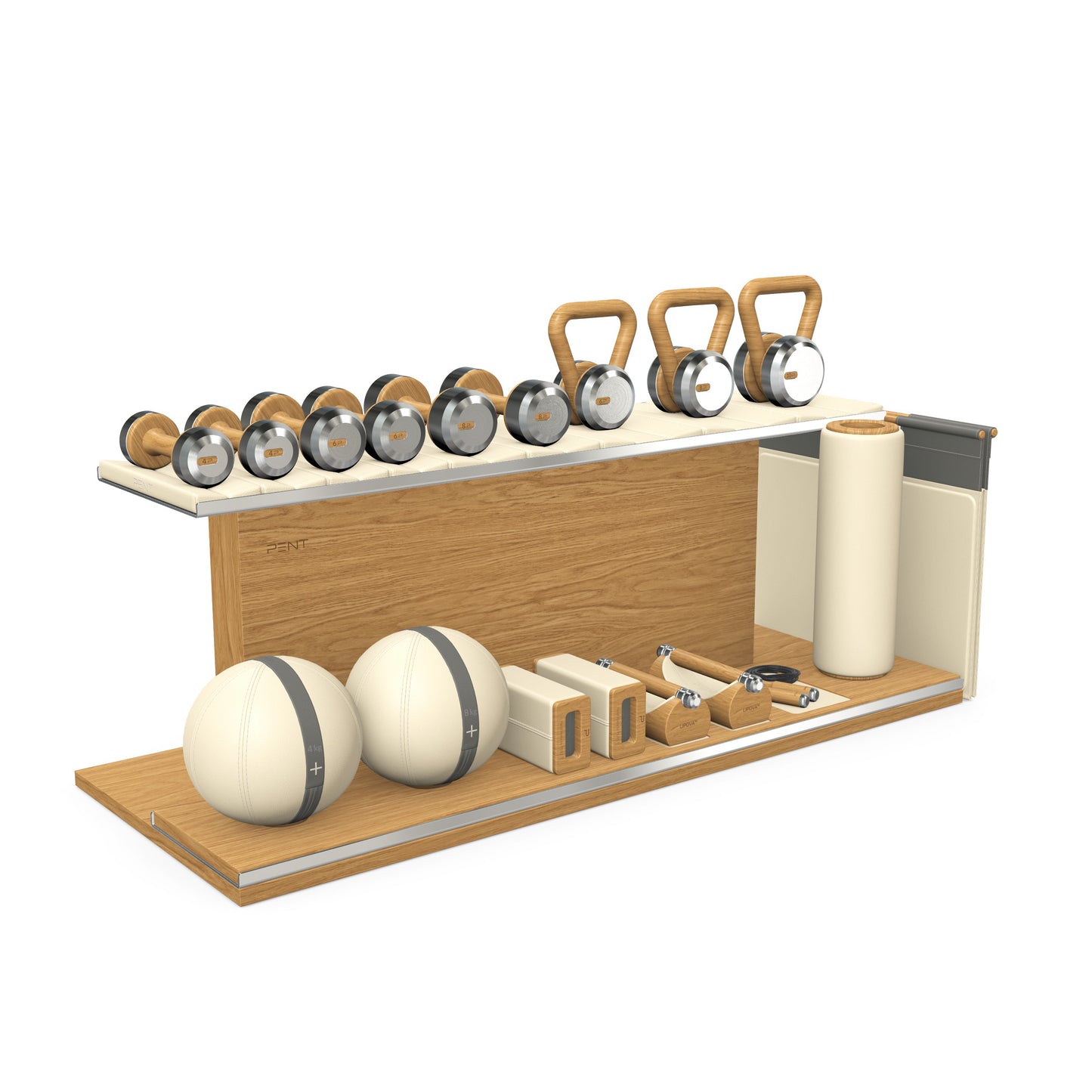 PENT. ANA - Luxury Fitness Equipment on Wooden Stand