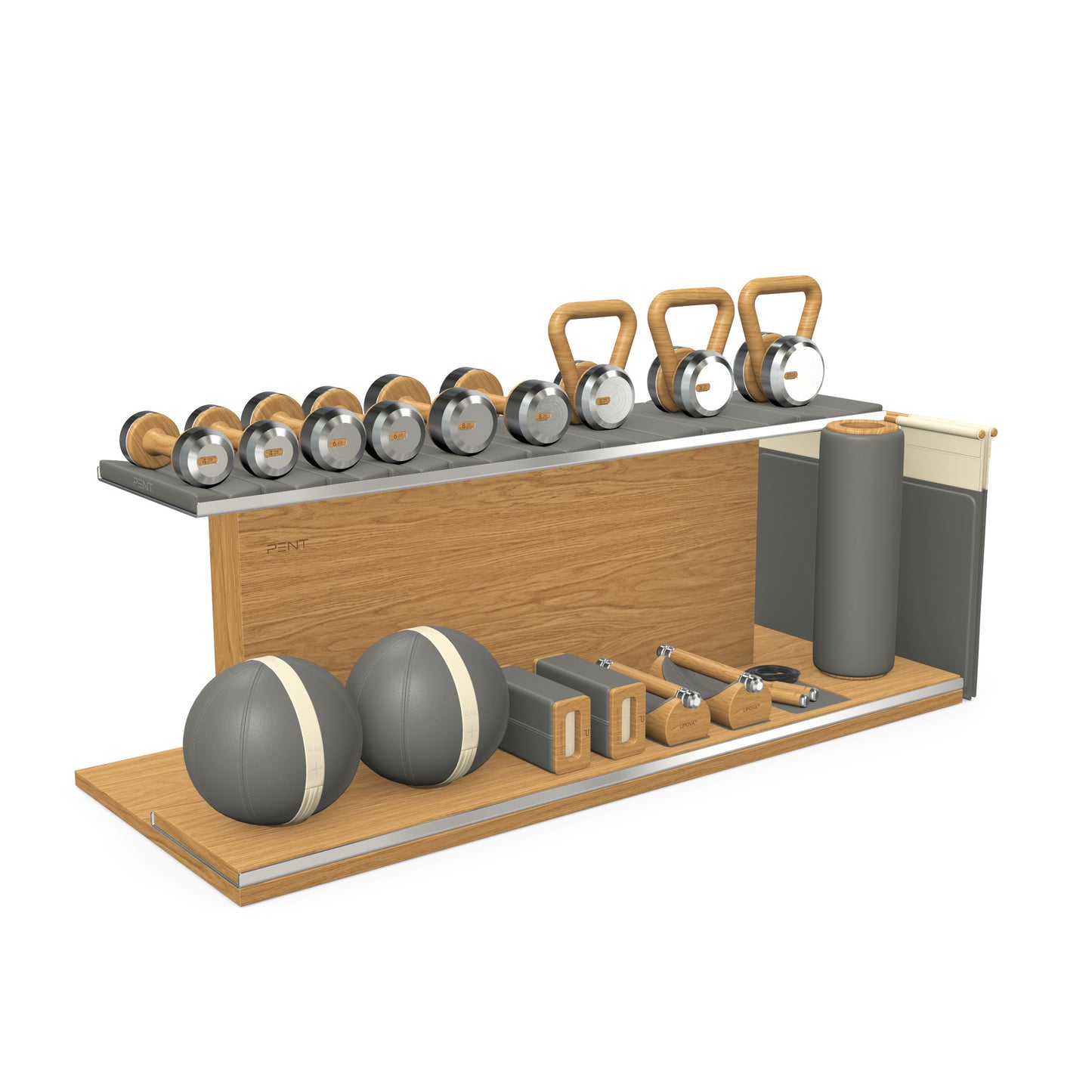 PENT. ANA - Luxury Fitness Equipment on Wooden Stand