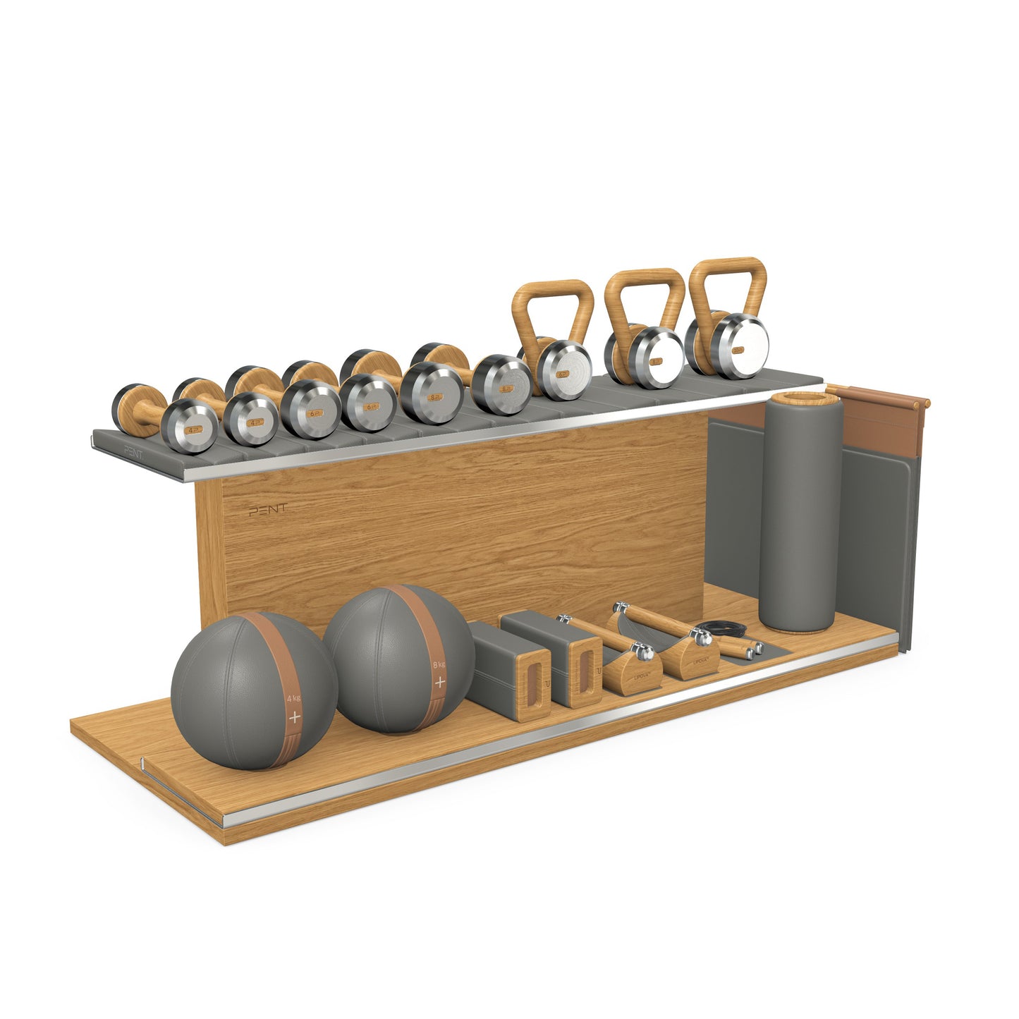 PENT. ANA - Luxury Fitness Equipment on Wooden Stand