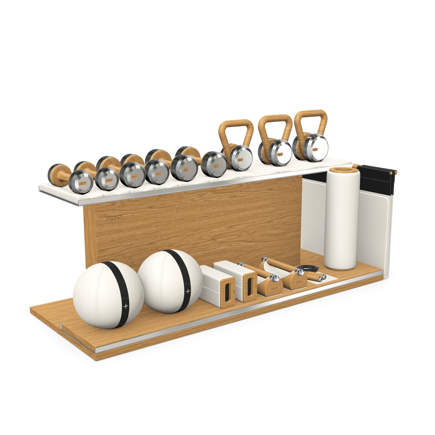 PENT. ANA - Luxury Fitness Equipment on Wooden Stand